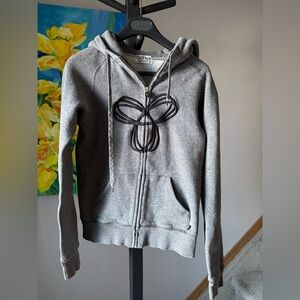 Vintage grey TNA logo hoodie slim fit xs